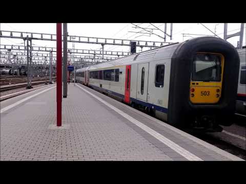 Trens internacionais na gare de Luxemburgo - Internationalen Züge im Bahnhof Luxemburgo