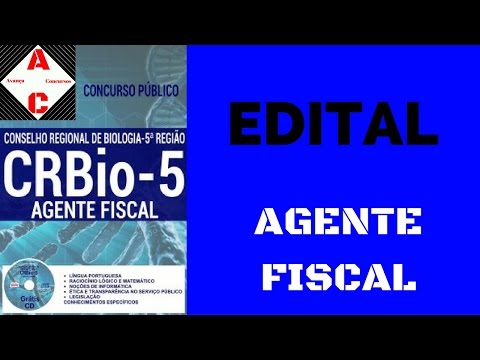 Edital Concurso CRBio 5ª Região 2016 - Agente Fiscal