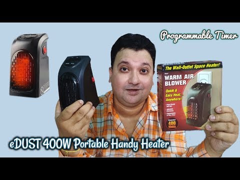 Handy Room Heater Compact Plug-in, The Wall Outlet 400Watts,  Air Warmer  Timer Digital Display