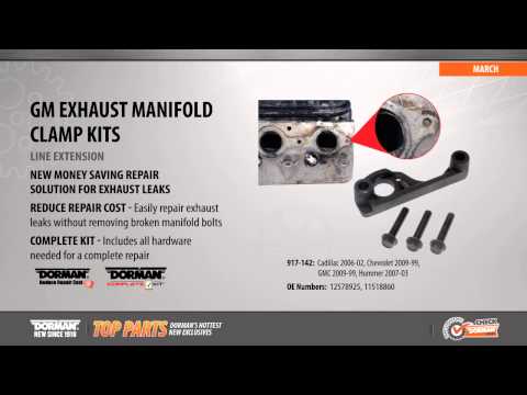 Highlighted part: exhaust manifold to cylinder head repair clamp for select Chevy & GM models