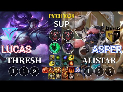 IGY Lucas Thresh vs GEN Asper Alistar Sup - KR Patch 10.24
