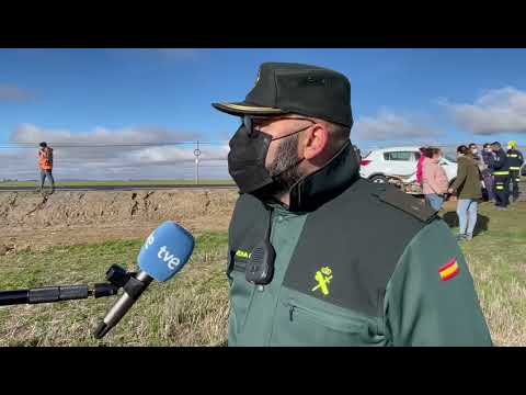 La Guardia Civil participa en la búsqueda del joven desaparecido en un accidente en Paradinas de San Juan y pide colaboración de testigos