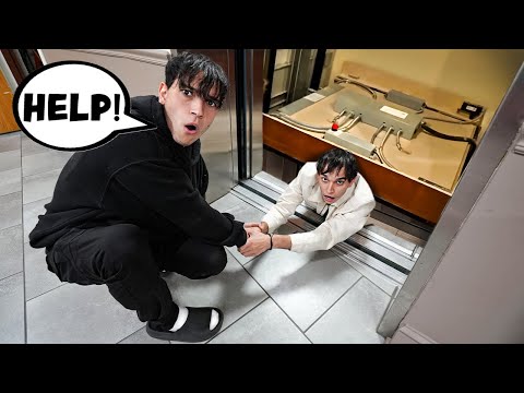 My Twin Brother is STUCK in ELEVATOR!