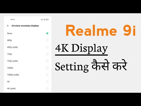 Realme 9i How To Enable Secondary Display 4K