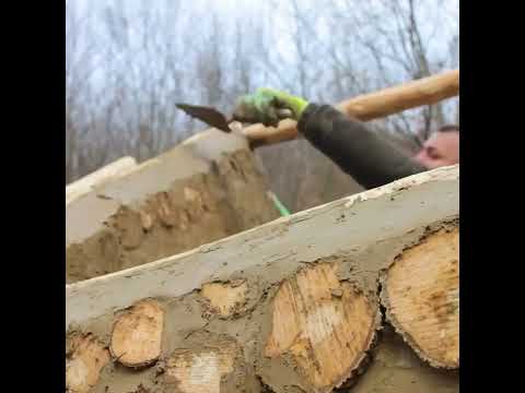 60 Days alone Building a Mountain House 
