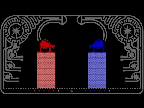 Castle Destruction 8 - Marble Race in Algodoo