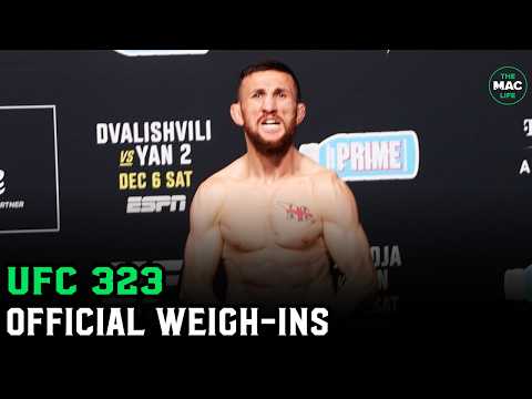 UFC 323: OFFICIAL WEIGH-INS