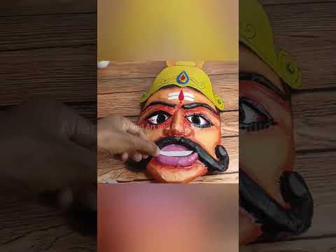 रावण का मुखौटा बनाना सीखें/How to Make Ravan Mask with 10 Heads #short