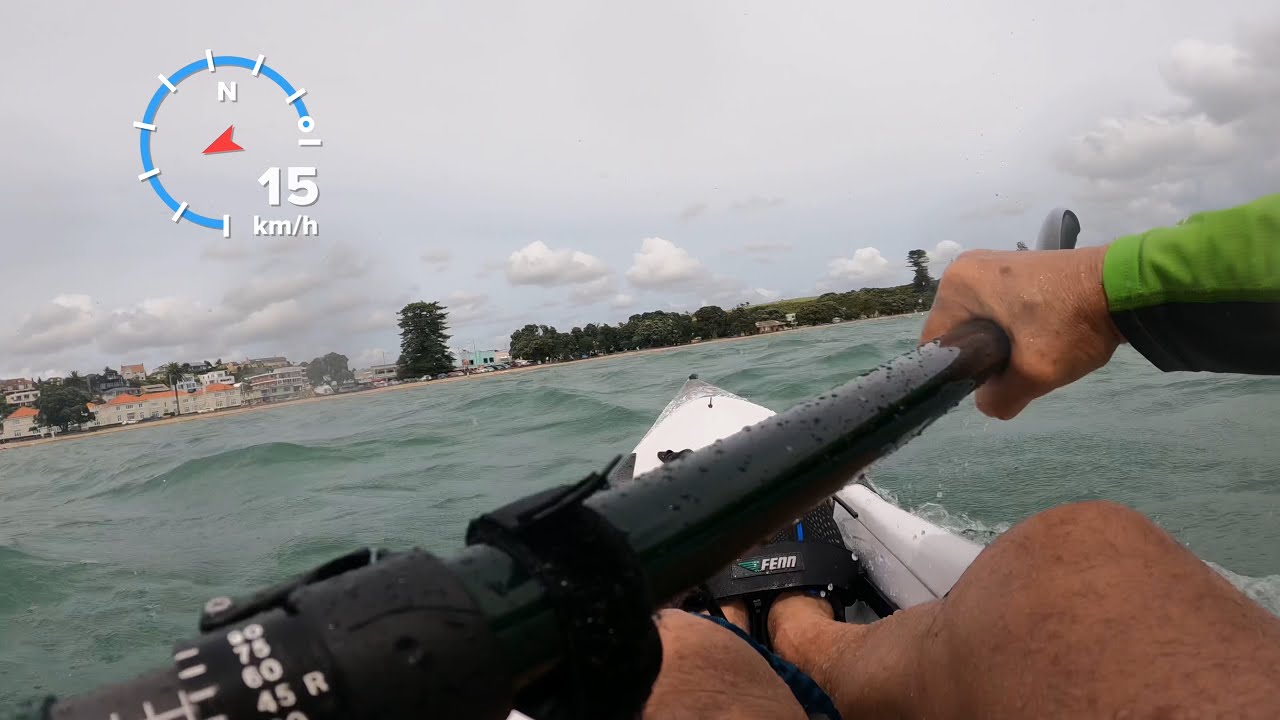 Rough sea! Nick paddling the Fenn Bluefin S surfski! Part 1