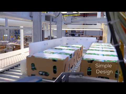 Palettiseur colonnaire/à couche compact - simple - maintenance réduite - options de dépose intercalaires et dépileur automatique_1