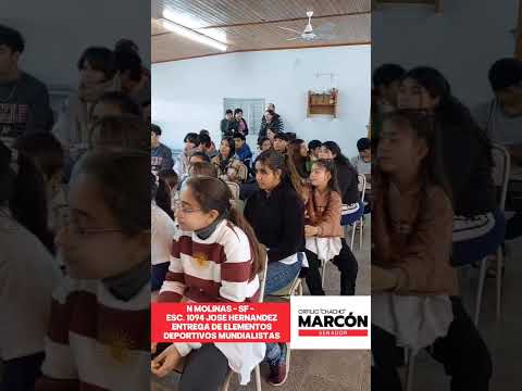 Nicanor Molinas - Entrega de elementos deportivos mundialistas en Escuela 1094 José Hernández