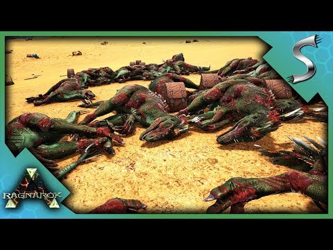 THE RISE AND FALL OF THE CRAPTOR ARMY! 100 RAPTORS! - Ark: RAGNAROK [DLC Gameplay S3E71]