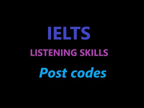 Part 1 of IELTS Listening Skills - POST CODES #ielts #ieltslistening #ieltstest #ieltsprep