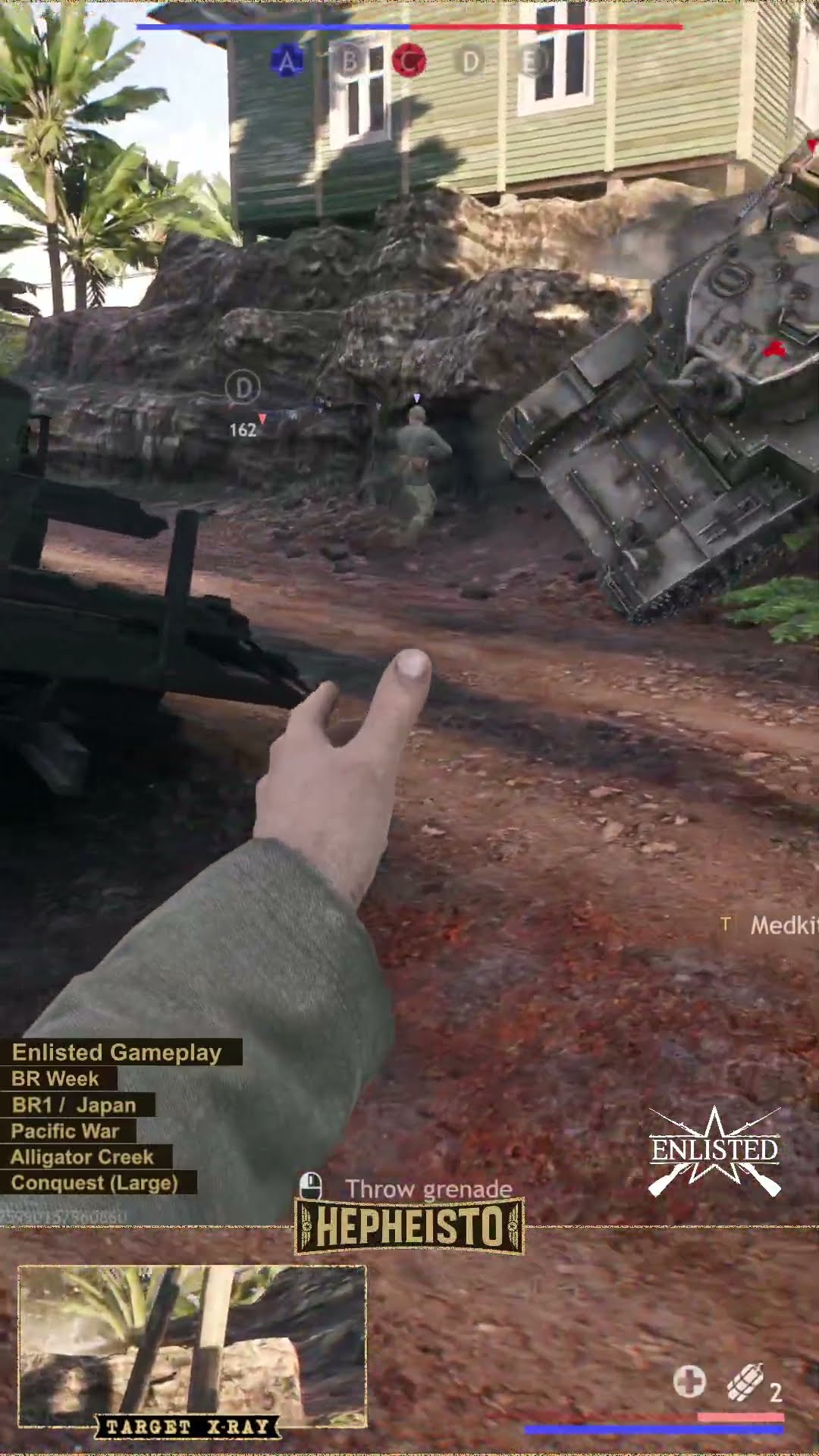 Engineer eliminates Tank M3 Stuart with Explosion Pack