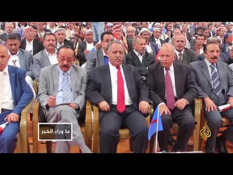 هادي يلتقي جناح صالح في "المؤتمر" ويدعو للتوحد
