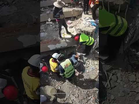 Drone captures ongoing rescue efforts after Venezuela earthquakes | AJ #shorts