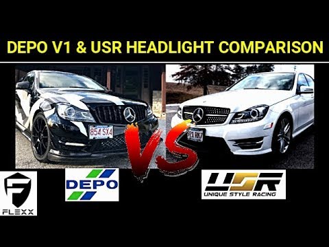 MERCEDES DEPO V1 VERSUS USR PROJECTOR HEADLIGHTS