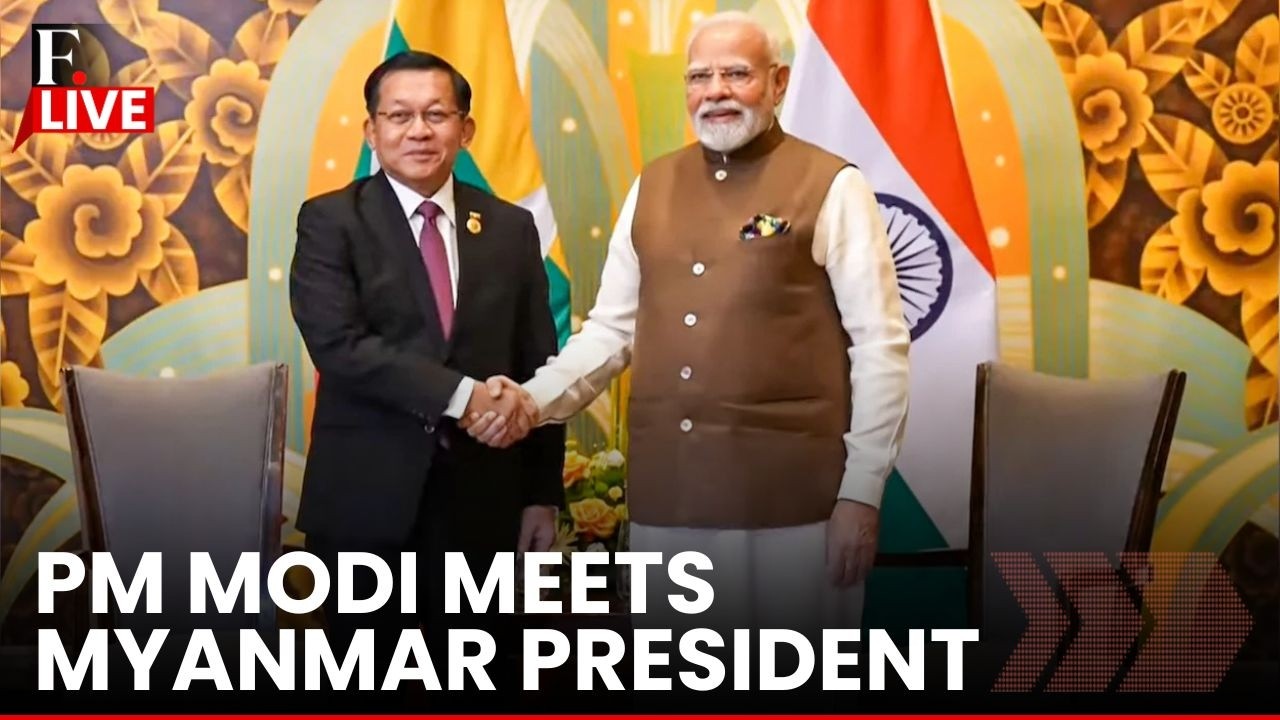 PM Modi LIVE: PM Narendra Modi meets Myanmar President U Min Aung Hlaing at Hyderabad House