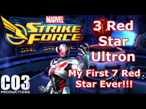 Ultron to 3 Red Star + My First 7 Red Star Ever!- Marvel Strike Force