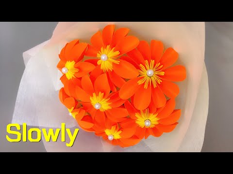 ABC TV | How To Make Paper Flower Bouquet With Shape Punch #2 (Slowly)- Craft Tutorial
