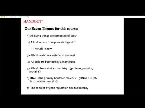 BIO105 Introductory Biology, Mond., Oct., 5th, David Champlin, USM