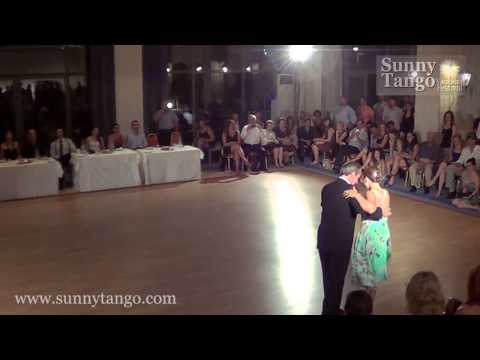 Fernando Jorge  and  Alexandra Baldaque  are  dancing  to  a  milonga  at  Sunny Tango Festival  in  2013