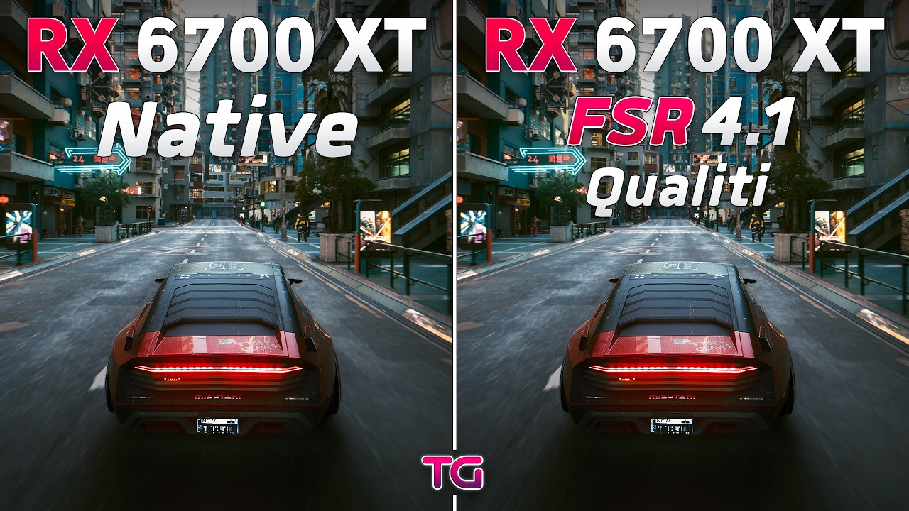 RX 6700 XT : FSR 4.1 vs Native - Test in 10 Games