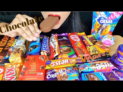 ASMR:EATING CHOCOLATE CHOCOLATE PARTY DAIRYMILK CRISPELLO,MAGNUM TRUFFLE *DARKCHOCOLATE*FOOD VIDEOS