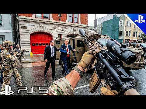 US PRESIDENT INJURED IN ATTACK - Battlefield Immersive Gameplay (4K PS5)
