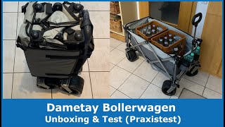 Dametay Bollerwagen || Unboxing, Review & Test des faltbaren Transportwagens (140L & 100kg)