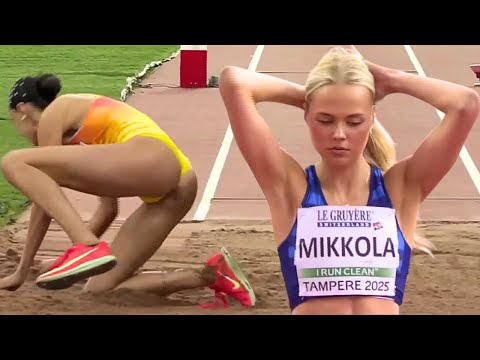 [SLOW-MOTION] Beautiful Female Athletes Jump Event Highlights 2025 | Track and Field !