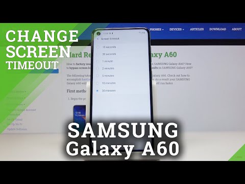 How to Set Screen Timeout in SAMSUNG Galaxy A60 – Blackout Time