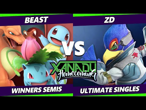 Xanadu Homecoming Winners Semis - Beast (Pokemon Trainer) Vs. ZD (Wolf, Falco) Smash Ultimate - SSBU
