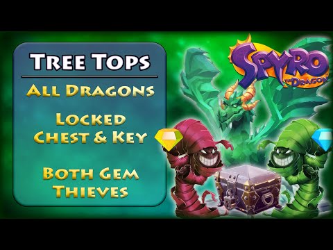 Tree Tops - Collectibles (Dragons, Gem Thieves, Hidden Chest & Key) | Spyro Reignited Trilogy