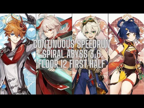Continuous Speedrun All Floor 12 First Half | Spiral Abyss 3.6 | Childe International Team