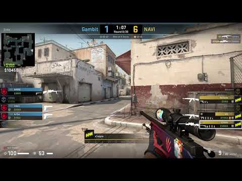 CSGO POV Navi.S1mple vs. Gambit at Dust2 - 28 kills