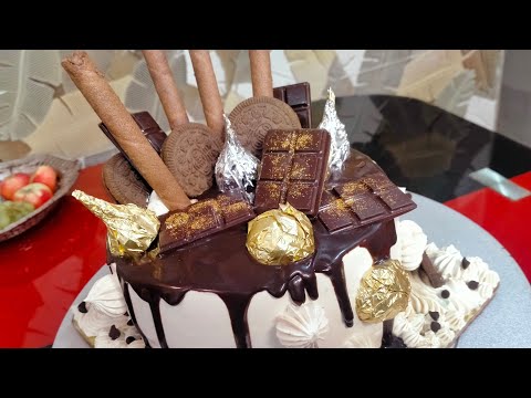 Chocolate loaded cake decoration/ Dhriti and Mom's creation 💜
