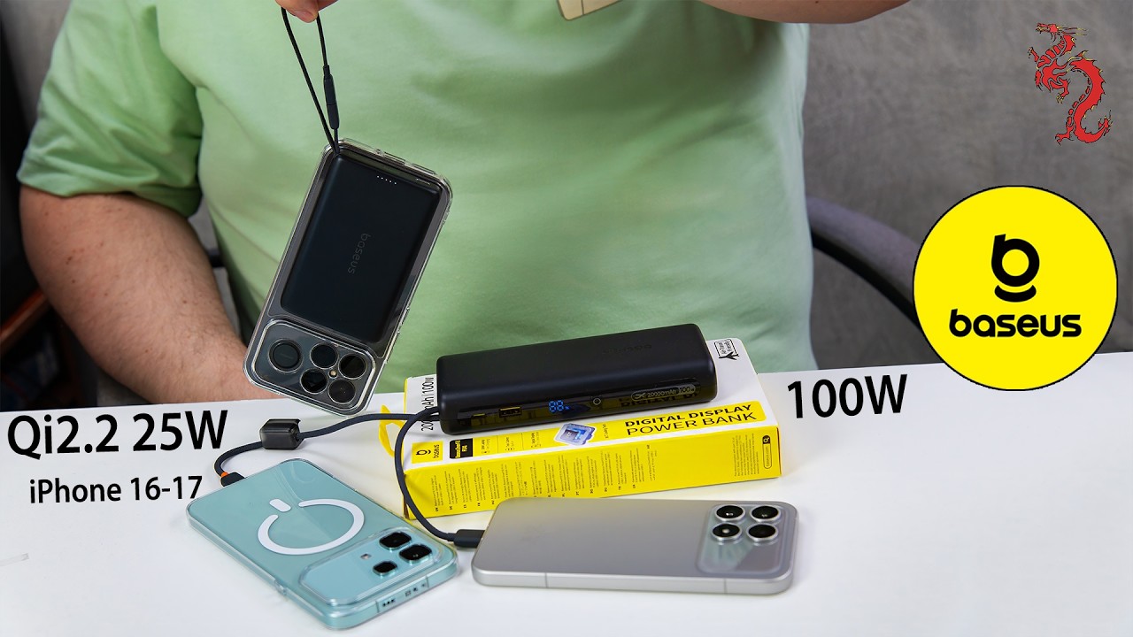 2 новых power банка Baseus //Wireless AM52 Qi2.2 Magnetic 10000mAh и FC41 Digital Display 20000mAh