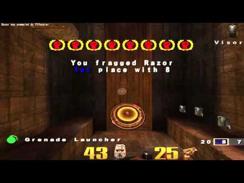 Quake 3 Nightmare Humiliation only Gauntlet Q3DM13 60fps