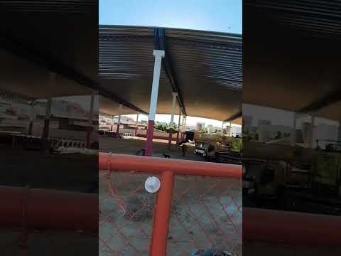 Cobertura do pátio da feira quase pronta em Dormentes Pernambuco.