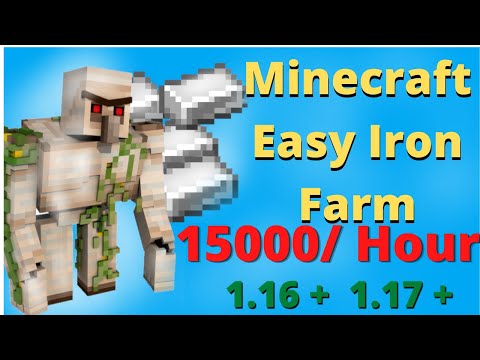 How to Build an Automatic Iron Farm in Minecraft 1.16 + | Minecraft Iron Farm Tutorial .