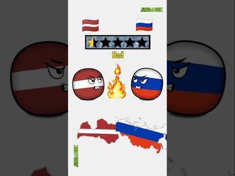 Latvia relations with other countries 🇱🇻 #countryballs #shorts #latvia