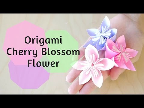 How to Make Origami Cherry Blossom Flower