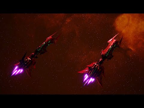 Dark Eldar vs Necrons! - 1v1 Multiplayer Gameplay, Battlefleet Gothic Armada 2