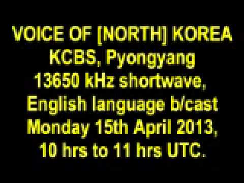 VOICE OF [NORTH] KOREA news 15 April 2013