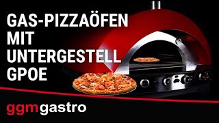 Four à pizza à gaz - 11 x 25 cm - Manuel - Anthracite