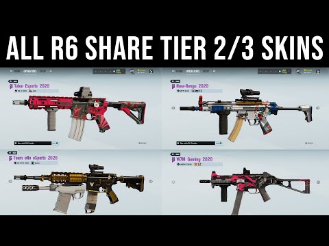 ALL TIER 2 AND 3 R6 SHARE SKINS! - Rainbow Six Siege