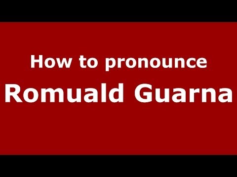 How to pronounce Romuald Guarna (Italian/Italy) - PronounceNames.com