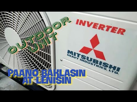 DIY | HOW TO CLEAN YOUR MITSUBISHI SPLIT TYPE INV, | Outdoor Unit