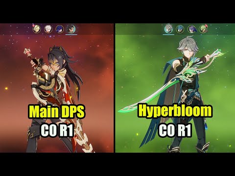 Dehya C0 Serpent Spine R1 & Alhaitham C0 Foliar Incision R1 spiral abyss floor 12 genshin impact